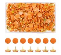 Hocansen Lot de 300 punaises rondes - 10 x 9 mm - Pour mur en liège, bureau, décoration de la maison (orange)