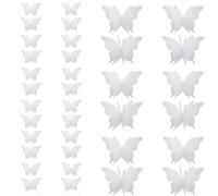 Hocansen Lot de 4 décorations de fête en papier à suspendre - Bannière papillon - 2,8 m - Guirlande de papillons à suspendre - Drapeau papillon pour anniversaire de mariage (blanc/ZHD)