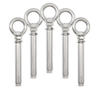 Hocansen Lot de 5 boulons à œil en béton M8 x 100 mm avec anneau d'expansion et anneau d'expansion, anneau de levage, ancrages muraux fermés en acier inoxydable pour ingénierie (PZ/M8 x 100)