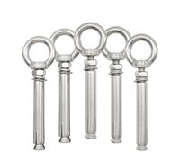 Hocansen Lot de 5 boulons à œil en béton M8 x 90 mm avec anneau d'expansion et anneau d'expansion, anneau de levage, ancrages muraux fermés en acier inoxydable pour ingénierie (PZ/M8 x 90)
