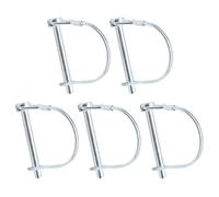 Hocansen Lot de 5 goupilles de verrouillage de fil 6 x 55 mm en forme de D avec arche de retenue de fil pour ferme, tracteurs, remorques (6 x 55 mm/DX)
