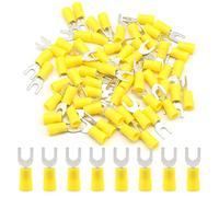 Hocansen Lot de 50 embouts à sertir à bornes isolées à sertir pour fourche pour câbles électriques (PFY/M5)