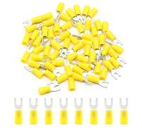 Hocansen Lot de 50 embouts à sertir à sertir à sertir à bornes isolées à sertir pour fourche pour câbles électriques (PFY/M4)