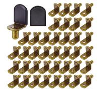 Hocansen Lot de 50 piquets de support de 6 mm en forme de L, support d'étagères pour meubles et étagères pour livres (Bronze/BT-L)