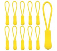 Hocansen Lot de 50 tirettes de fermeture éclair de rechange pour sacs à dos, vêtements, sacs à main (LT/jaune) - 66 mm