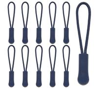 Hocansen Lot de 50 tirettes de fermeture éclair de rechange pour sacs à dos, vêtements, sacs à main (LT/bleu foncé) 66 mm