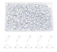Hocansen Lot de 500 épingles à nourrice de 20 mm - Petites épingles à nourrice en métal - Pour couture et bricolage - Accessoires (blanc/BZ)