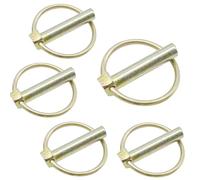 Hocansen Lynch Lot de 5 goupilles de verrouillage 10 x 45 mm avec anneau 3 points pour tracteurs, remorques et camions tondeuses (10 x 45 mm/OX)