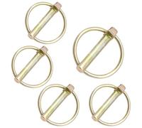 Hocansen Lynch Lot de 5 goupilles de verrouillage 8 x 45 mm avec anneau 3 points pour tracteurs, remorques et camions tondeuses (8 x 45 mm/OX)