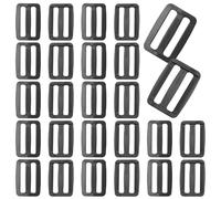 Hocansen Tri Glide Lot de 50 sangles coulissantes en plastique 32 mm réglables pour sac à dos, boucle d'échelle, boucle coulissante réglable pour sacs à dos, sangles de ceinture (32 mm/RK)