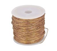 HOCEDO 20 mètres de Fil d'or Enduit de Fil d'acier Inoxydable 304 pour la Fabrication de Bijoux à bricoler soi-même Fil 0.4/0.5/0.8/1.0mm