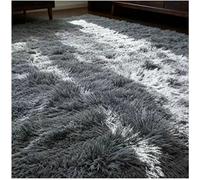 HOCEDO Tapis Chambre 115 x 120 cm Antidérapant,Garde Au Chaud Poil Ras Personnalisable pour Le Salon,LaTapis Chambre à Coucher,LaTapis Chambre d'enfant, Gris argenté