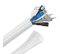 Hocerlu Goulotte de câble Flexible de 13 à 10 m - Fermeture Automatique - Découpable - Gestion Parfaite des câbles pour TV, Ordinateur, Home cinéma, câble Automobile, résistant aux morsures pour Chat