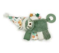 LES DEGLINGOS - Hochet d'Activités Chillos le paresseux - Vert - Jouet d'éveil pour bébé avec anneau de dentition - Idée cadeau - Dès la naissance -17cm