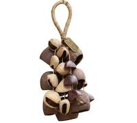 Hochet à graines, Instrument de hochet à graines Naturelles Fait la Main, Shaker Percussion Africain, Carillon Vent et décor de Charme Sac, 18 cm