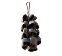 Hochet à main en grosse coque de noix, instrument de percussion en coque de fruit, shaker sonore apaisant pour musique, relaxation, méditation, yoga, hochet Salin fait main