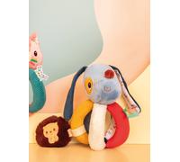 Lilliputiens Hochet Jules le Chien – 5 poignées, jouet d'éveil sensoriel – Multicolore