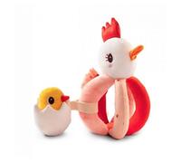 Lilliputiens Paulette The Hen Rattle With Handles Orange