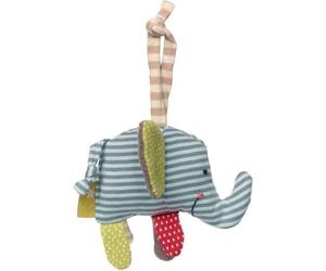 Hochet à suspendre éléphant rayé Sigikid® série Green 11 cm - Hochet