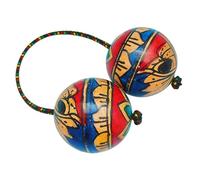 Hochet africain - Instruments africains à corde réglable | Asaratua Rythme Hochet avec double boules | Pour adultes amateurs, débutants, maison, salle de classe, performance sur scène, voyages et