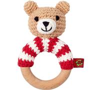 Hochet anneau au crochet teddy babyglück multicolore TU