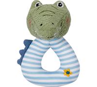 Hochet anneau crocodile little wonder vert et bleu TU