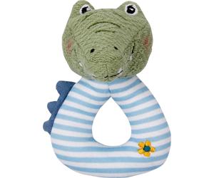 Hochet anneau crocodile little wonder vert et bleu TU