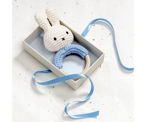 Hochet anneau de dentition Miffy bleu pastel