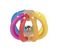 Hochet-balle flexible en bois pour bébé