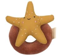 Hochet Bébé Anneau en Tissu Fabelab® Etoile 14 cm Coton Bio