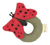 Hochet Bébé Anneau en Tissu Fabelab® Papillon Ladybird 14 cm Coton B