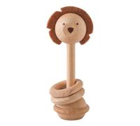Hochet Bebe en Bois, Jouet Hochet de Dentition Anneau de Dentition en Bois Montessori Jouet Jouet de Préhension pour Bébé Mignon Montessori Jouets Éducatifs pour Garçons Filles Bébé Cadeaux
