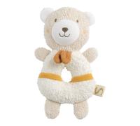 Hochet bébé en coton bio - petit soleil beige TU