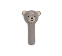 Hochet bébé en coton gris TU
