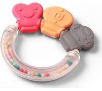 Hochet bébé, jouet de dentition avec boules, Clés - pastel