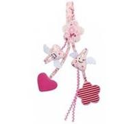 Hochet berceau porte tetine fleurs roses G