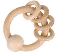 Hochet bois 4 Anneaux Bois Naturel Cire d'abeille 730800 - HEIMESS G
