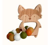Hochet bois et silicone renard