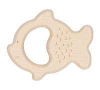 Hochet Bois Poisson Nature Beige TU