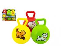 Hochet boule avec oreille 10cm caoutchouc (3 couleurs)