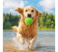 Hochet couineur en caoutchouc souple et durable pour chien - Facile à nettoyer - Pour mâcheurs agressifs de petite et moyenne taille - Vert
