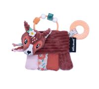 LES DEGLINGOS - Hochet d'Activités Melimelos la biche - Terracotta - Jouet d'éveil pour bébé avec anneau de dentition - Idée cadeau - Dès la naissance -17cm