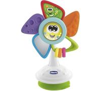 Hochet de chaise haute - CHICCO - Robin le Petit Moulin - Textures et Anneaux - Effet Miroir