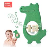 Hochet De Dentition En Bois Pour Bébé, Clochettes Crocodile, Artisanat En Bois, Jouet Pour Bébé, Hochet De Soins, Anneau De Dentition Pour Bébé