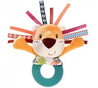 Lilliputiens - Hochet de dentition Jack le lion - Jouet sensoriel pour bébés avec anneau de dentition, bruit de papier et clochette - Apaise poussées dentaires - Dès 3 mois - 83036