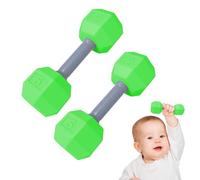 Hochet de fitness pour bébé - 2 hochets légers avec haltères, jouet sensoriel amusant, aide au jeu, design doux et sûr, développement de l'apprentissage précoce | Activité interactive pour les bébés à