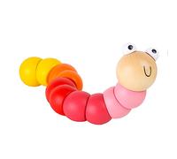 Small Foot- Jouet de motricité Chenille Flexible en Bois, 10961, Multicolore, Lot de 14 - Version Allemande