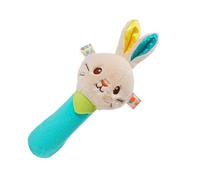 Hochet doux pour bébé - Jouet à poignée, jeu sensoriel avec développement moteur, animal de dessin animé avec stimulation sonore, jouet d'apprentissage, conception en peluche sûre pour la pratique du