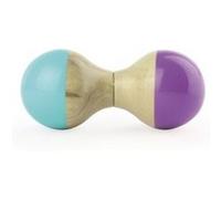 Vilac - Hochet en bois - Du Jura - Bois massif laqué - Turquoise et Violet - Dès 1 an
