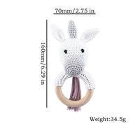Hochet Éléphant Au Crochet Sans Bpa Pour Bébé,Jouet En Bois Pour Dents D'enfant,Ronde,Mobile,Pour Poussette,Pour,Éducatif,1 Pièce - Type Unicorn
